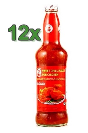 Sweet chilli sauce per pollo - Cock brand. 12x800g.